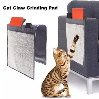 Когтеточка для кошек, охлаждающая подставка, большая игровая поверхность, упражнения, сизаль, коврик, сохраняющий ваш диван, кошачья мята, в комплекте коврик для царапания высокой плотности S
