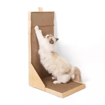 Когтеточка для кошек Pet Prime, картонная настенная защита, точилка для ногтей, большая напольная когтеточка, вертикальная когтеточка для кошек бежевый