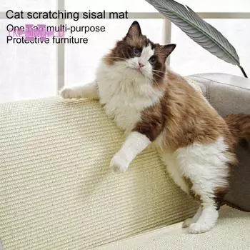 Когтеточка для кошек, прочный коврик для когтеточки с лентой-застежкой - защищает мебельные полы M