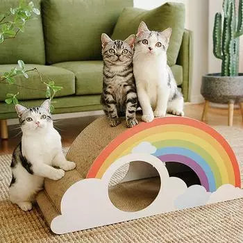 Когтеточка для кошек Rainbow Cat для домашних кошек, Когтеточка, Когтеточка для кошек, Интерактивная игрушка для кошек, Картонная когтеточка для кошек 70*25*35cm