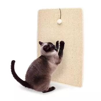 Когтеточка для кошек с плюшевым мячиком, сменная подкладка, износостойкая защитная подставка для мебели, когтеточка для игр с кошками