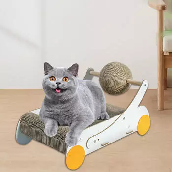 Когтеточка для кошек с шариком, гнездо для сна котят, рифленая, для котят и щенков