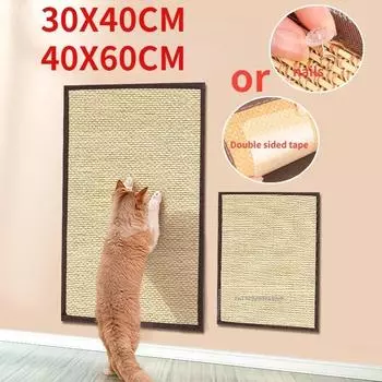 Когтеточка для кошек, сизаль, пеньковая когтеточка, настенная когтеточка, мебель, защитный столб для дрессировки кошачьих лап 30x40cm