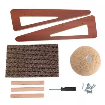 Когтеточка для кошек, стабильная конструкция, защищающая мебель, большая когтеточка для кошек с игрушкой-мячом для помещений