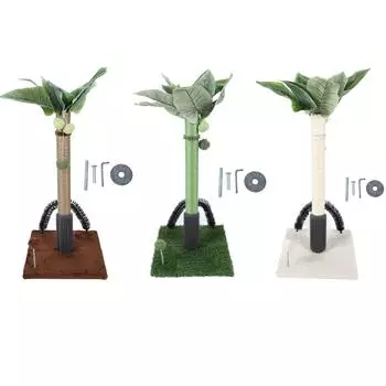 Когтеточка для кошек высотой 29,5 дюймов, сизалевые когтеточки с шариком для самостоятельной чистки, прочная когтеточка для котят Brown