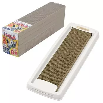 Когтеточка IRIS OHYAMA Cat Low Dust с мататаби White Cat, 6 шт., беспыльная, когтеточка, тонкая, герметичная, CTS-540 + когтеточка, белый