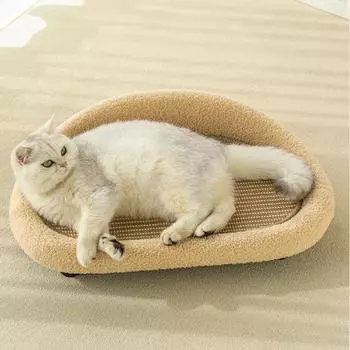 Когтеточка, кошачий диван, кошачье гнездо, интегрированная сизалевая подложка, нелиняющий и прочный, устойчивый к царапинам инструмент для кошачьих когтеточек, увеличенный размер кошачьей когтеточки-гнезда зелёный