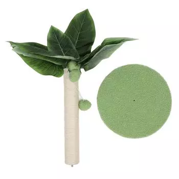 Когтеточка Сизалевая Защита Мебели Прочная Устойчивая Конструкция Кошачье Дерево Когтеточка с 3 зелёный