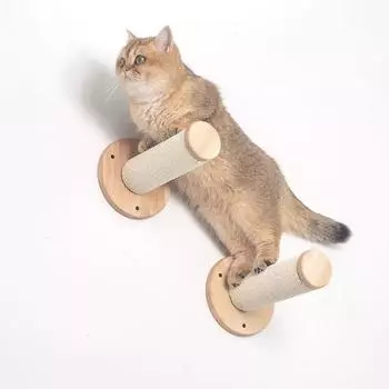 Когтеточки для кошек Гамак Настенная деревянная мебель Когтеточка Кровати для кошек Жердочки Настенные полки для кошек Для сна Лазание