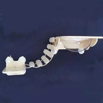 Когтеточки для кошек из цельного дерева, прозрачные, для помещений, самодельные когтеточки, космический корабль, трамплин, аксессуары для кошек, деревянная мебель