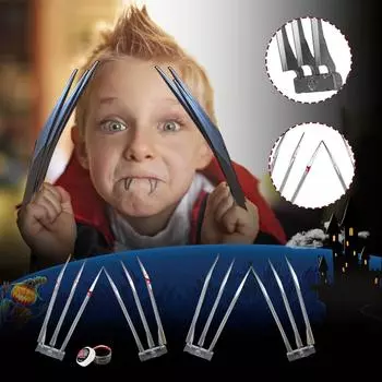 Когти, Когти с пластиковыми ручками для взрослых, Волчьи когти для Хэллоуина Косплей Реквизит Одна пара One Size