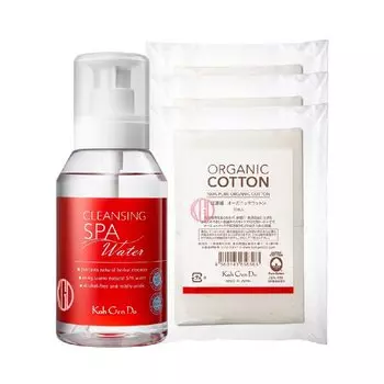 Koh Gen Do Очищающая вода Cotton Increased Set Water 380 мл Органический хлопок 10 штук x 3 Канвондо [Очищающий продукт + части] красный