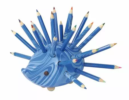 Kohinoor Colored Pencil Stand Hedgehog 9960M24003 9960 Blue Marble 24 Color Set Regular Imported Product