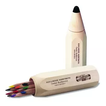 Kohinoor Colored Pencils Wooden Case Triangular Shaft 10 Color Set KH7004