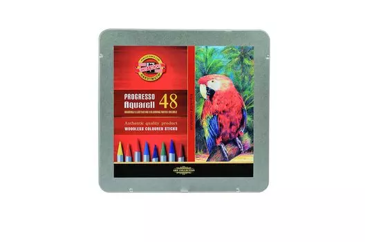 Kohinoor Water Soluble Colored Pencil Progresso Aquarelle 8786048001 8786 48 Color Set Genuine Imported Product