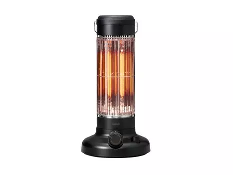 Koizumi инфракрасный карбоновый обогреватель с плавной регулировкой, автоматическим таймером выключения, компактный, ретро, черный, 600-300 Вт KKH-0648/K чёрный