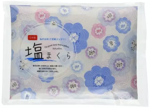Koji Company Salt Pillow Ondine 30cm x 20cm Made in Japan Floral Pattern Blue 140101