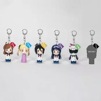 Kokeshi Trap Key chain with charm charm BOX product 1BOX 6 total 6 types Bakuon!! = pieces,
