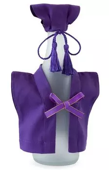 Koki Kiju Выпускной и празднование долголетия Мини Чанчанко Набор с капюшоном с кисточками, который можно надеть на бутылку Фиолетовый Мужчины Женщины Родители Бабушки и дедушки