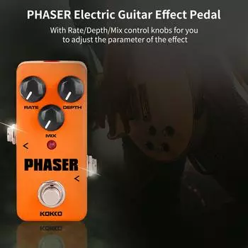 KOKKO FPH2 PHASER педаль эффектов для электрогитары портативный гитарный эффектор Phase Mini Single Electric оранжевый