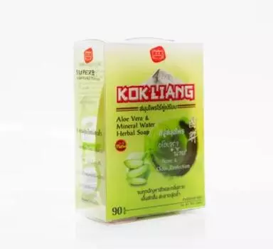 Kokliang Травяное мыло с алоэ вера и минеральной водой 90г 90g