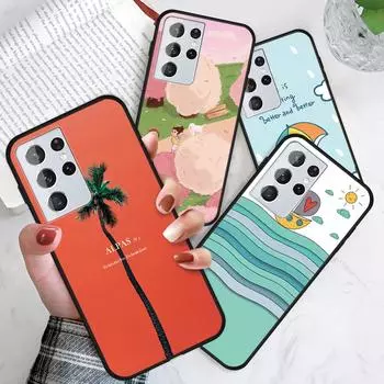 Кокосовая пальма, милый мультяшный комикс, зонтик, парусная лодка, собака, чехол для телефона Redmi 10