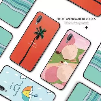 Кокосовая пальма, милый мультяшный комикс, зонтик, парусная лодка, собака, чехол для телефона Samsung A01