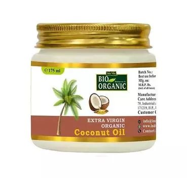 Кокосовое масло: для ухода за кожей и волосами (175 мл), Extra Virgin Coconut Oil, Indus Valley 18.703125