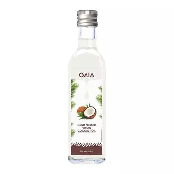 Кокосовое масло холодного отжима (250 мл), Cold Pressed Virgin Coconut Oil, Gaia