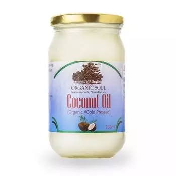 Кокосовое масло холодного отжима (350 мл), Coconut Oil, Organic Soul