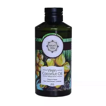 Кокосовое масло холодного отжима: для ухода за телом и волосами (200 мл), Virgin Coconut Oil Cold Pressed, Nature s Veda