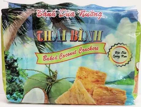 Кокосовые крекеры Thai Bin, 12 шт. x 5 шт. (3 сумки)