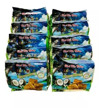 Кокосовые крекеры Thai Bin 150 г Импортные сладости 10 пакетиков (х набор)