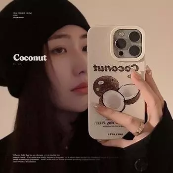 Кокосовый чехол для телефона на 12.11.13.14.15. 15promax