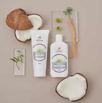 Кокосовый шампунь(290мл) + Кондиционер(200мл) для интенсивной реставрации Тропиканы. Shampoo + Conditioner