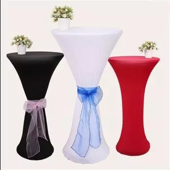 Коктейльная скатерть из спандекса, эластичная скатерть, 4 ножки, основание стола