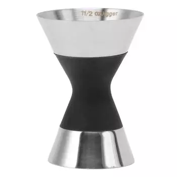Коктейльный джиггер, двухсторонний, из нержавеющей стали, мерный джиггер со шкалой для домашнего бара L серебряный
