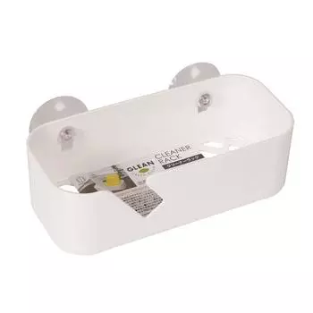 KOKUBO Держатель губки и скребка для раковины на присоске, белый