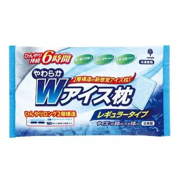 Kokubo Industries Kiyo Pyrethrum Soft W Ice Pillow Regular Type Frozen Pillow 1 шт. 800 г Синий синий