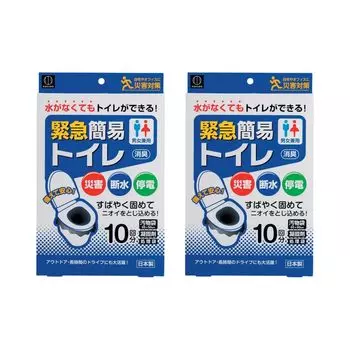 Kokubo Kogyo Аварийный простой туалет Использование Содержит портативный туалет Предотвращение стихийных бедствий Туалет Аварийный туалет Вода Сделано в Японии черного цвета [Оптом