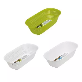 КОКУБО Овальный дуршлаг (1,5 л) Сито BPA Free Зеленый / Белый KK-301