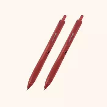 KOKUYO Ballpoint Pen KOKUYO ME Standard Gel Black 0.5mm Tartan Red Set of 2 KME-BPEG5D102DRX2SET