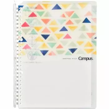 KOKUYO Binder Note Canvas Smart Ring B5 60 Pieces Limited Pastel Shape Triangle Le-SP706-L1-4