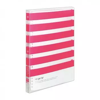 KOKUYO Binder Notebook Repete Slim Type 26 Holes B5 Vertical 15 Inner Papers Pink F-VKB101P