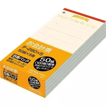 KOKUYO Бухгалтерский учет, упаковка из 5 книг, без копировального аппарата, 2 копии TE-280NX5