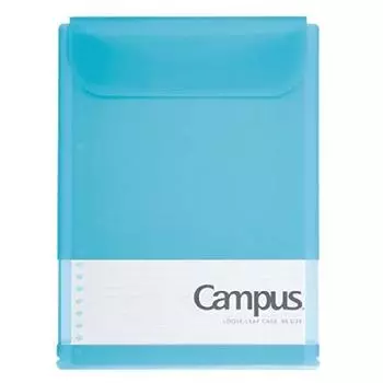 KOKUYO Campus 2-Pocket Loose-Leaf Case with Standard Horizontal Lines and Dots B5 Light Blue No-CP836BT-LB [Bulk Purchase Set of 5 Books]
