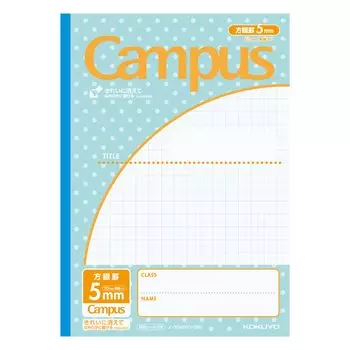 KOKUYO Campus 5mm 30 Pastel Notebook, B5, grid, sheets, Blue, No-30VS10-5B