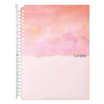 KOKUYO Campus Binder Smart Ring Holds 60 Pieces Limited B5 Pastel Grade Pink 26 Holes Lu-SP706-L2P