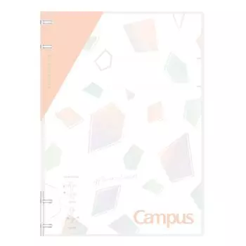KOKUYO Campus Binder that can be used like a notebook B5 2X2 ring limited mineral color apricot pink Ru-NP704-L1P