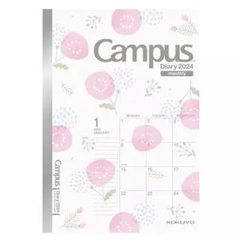 KOKUYO Campus Diary Notebook 2024 B6 Monthly Block Limited Edition N-CML12-B6-24 Начало в декабре 2023 г.